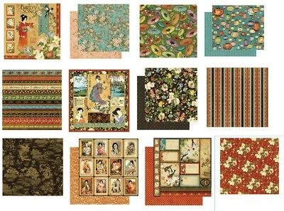 Graphic 45 Bird Song Collection 12" Cardstock PICK Joy Jasmine Longevity Harmony