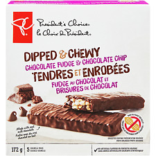 PC Dipped & Chewy Chocolate Fudge & Chocolate Chip Peanut Free Bars, 172g/6.1oz