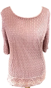 Top Crochet L/XL 18 Manga Corta Mezcla Algodón Vieira Forrado Rosa Oscuro - Imagen 1 de 18