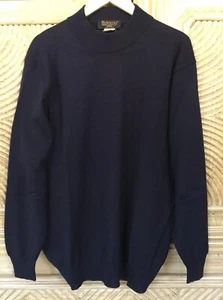 BERNINI COUTURE Herren MOCK NECK WOLLPULLOVER DUNKELBLAU XXL TOP - Bild 1 von 7