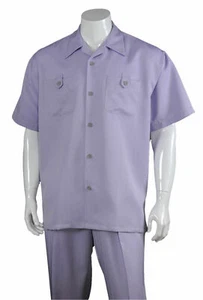 Men's 2-piece Spring/Summer Casual Short Sleeve Shirt Set /Walking Suit 2963 - Picture 1 of 5