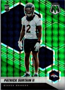 2021 Mosaic Patrick Surtain II Green Mosaic Prizm Rookie Card RC #344 Broncos - Picture 1 of 2