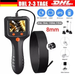 5M Endoskop mit 2.4" LCD 1080P HD Inspektionkamera IP67 8mm Rohrkamera Endoscope - Bild 1 von 20
