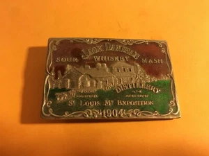 Vtg Jack Daniels Sour Whiskey Mash Brass Metal Belt Buckle - Picture 1 of 3