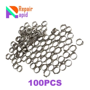 100 1/2" PEX Clamp Cinch Rings Crimp Pinch Fittings Stainless Steel for Pex Pipe - Picture 1 of 13