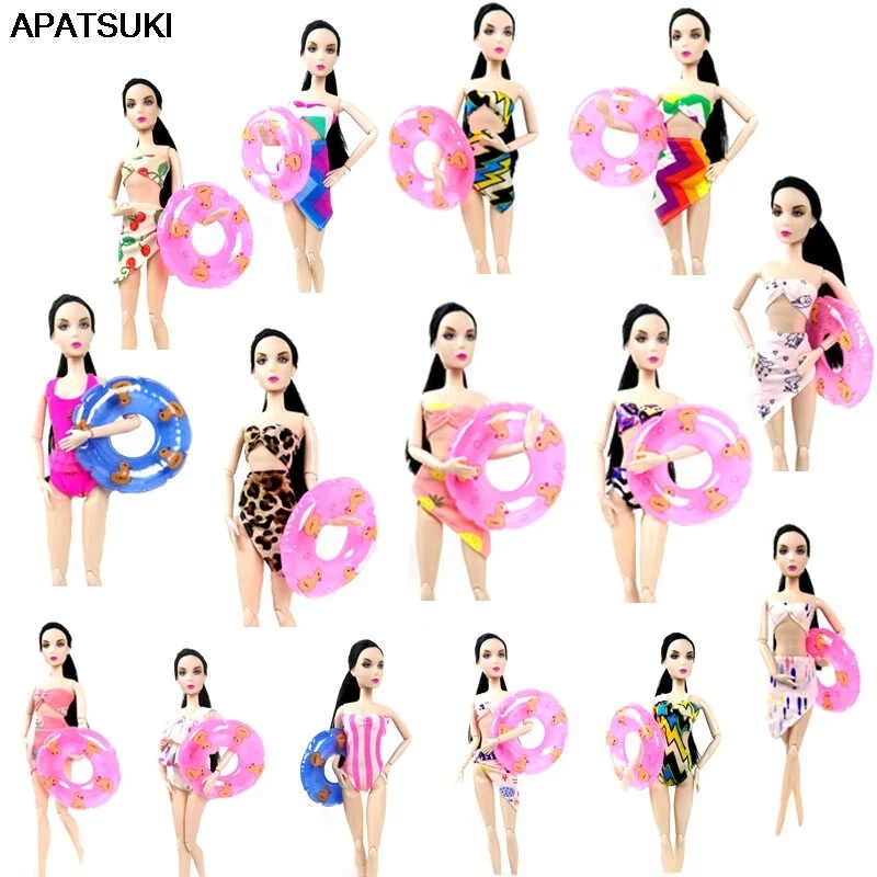 APATSUKI Bunter Bikini für Barbie Puppen Bademode & Boje Badeanzug Outfits 1/6 Zubehör