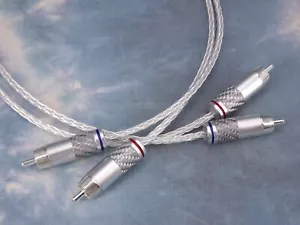 Maze Audio Referenz Litz silber geflochtene Cinch Patch Verbindungskabel 1/2 Meter - Bild 1 von 10