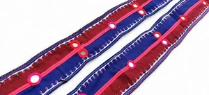 Specchio etnico Rabari ricamato a mano 153" x 3" lavoro tessuto artigianale per decorazione - Foto 1 di 5