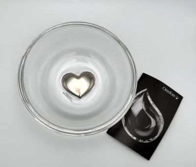 Orrefors 'Sweetie' Cristal Redondo Corazón En Centro 2 1/8"x5 1/2" Nuevo En Caja Foto 1 de 4