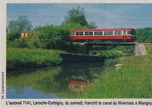 1983  --  AUTORAIL FASSANT LE CANAL DU NIVERNAIS A MARIGNY    3F057 - Imagen 1 de 1