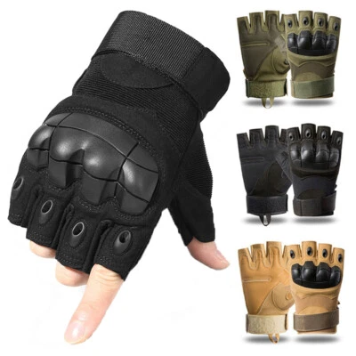Tactical Half Finger Gloves Mens Army Military Combat Forces Assault Fingerless - Image 1 of 4