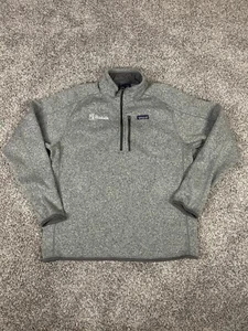 Patagonia Mens Jacket Gray Extra Large 1/4 Zip Fleece Pullover Hiking - Picture 1 of 8