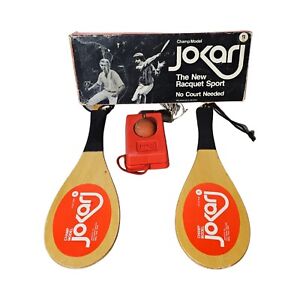 Jokari Racquet Paddle Sport Game Champ Model 12212 Outdoor Vintage 1975, Good