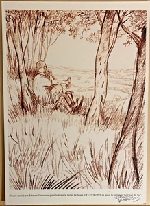 ex libris Davodeau - "Le droit du sol" - Signé - A4 - Picture 1 of 1
