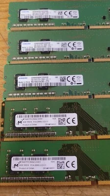 SAMSUNG/MICRON 4GB DDR4 PC4-2666 RAM STICKS **LOT OF 5** - Image 1 of 2