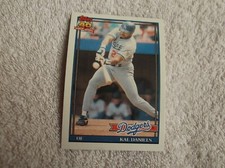 Topps 1991 / MLB "KAL DANIELS" #245 Los Angeles Dodgers Trading Card n25
