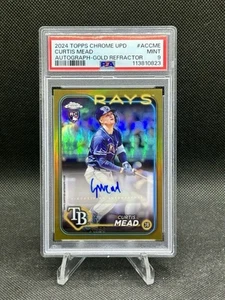 2024 TOPPS CHROME UPDATE GOLD REFRACTOR AUTO CURTIS MEAD RC /50 PSA 9 - Picture 1 of 2