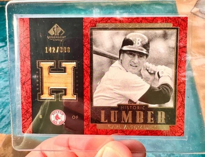 CARL YASTRZEMSKI 2003 sp legendary cuts HISTORIC LUMBER GAME USED BAT /300 $1 sh - Image 1 of 2