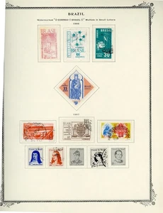 BRAZIL Selections on Scott Specialty Album Page Lot #58 - SEE SCAN - $$$ - Picture 1 of 1