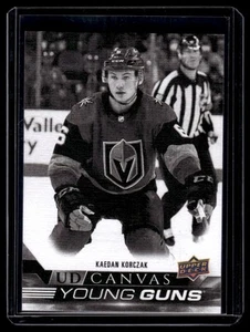 2022-23 Upper Deck Canvas Young Guns Black Kaedan Korczak RC #C116 - Imagen 1 de 2