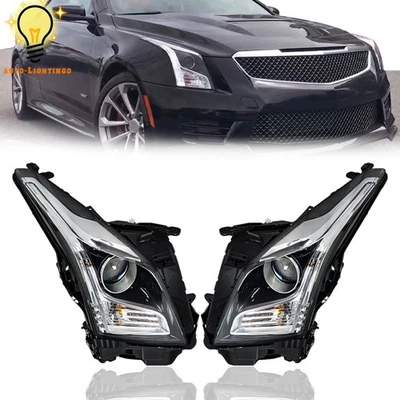 For Cadillac ATS 2013-2018 Headlight Assembly Headlamp Right&Left Side Halogen - Image 1 of 4