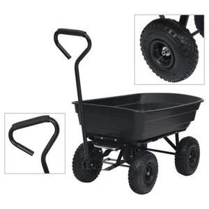 Garten-Kippwagen 300 kg 75 L Schwarz vidaXL - Bild 1 von 12