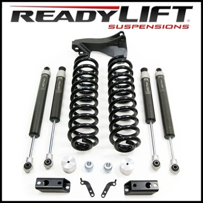 Kit de elevación de resorte helicoidal ReadyLift 2,5" con amortiguadores para Ford F250 F350 17-19 4x4 diésel Foto 1 de 2