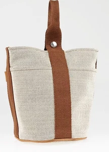 Original HERMES Saxo MM Handtasche braun/beige Vintage Bucket Bag gebraucht - Bild 1 von 18