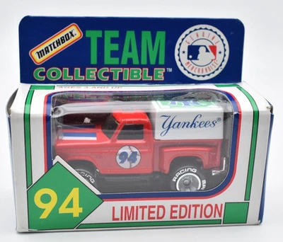 Matchbox Superfast Ford Flareside Pickup New York Yankees rosso baseball 1994 - Immagine 1 di 2
