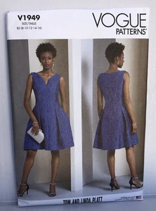 Vogue Patterns V1949 Misses Dress By Tom And Linda Platt Sizes 8-16 New Uncut - Picture 1 of 2