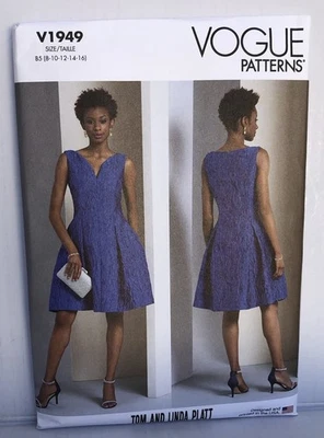Vogue Patterns V1949 Misses Dress By Tom And Linda Platt Sizes  8-16 New Uncut  - Image 1 of 2