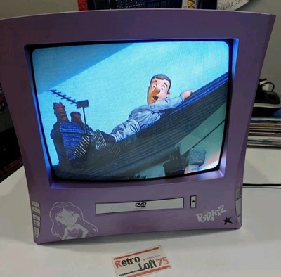 Retro 2005 Bratz CRT TV With Built-in DVD Player & Remote. Tested Working. Rare. - Image 1 of 4