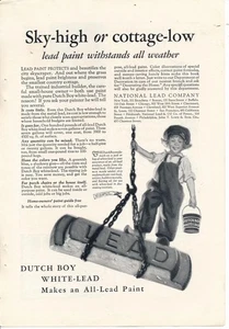 Anuncio de revista - 1926 - Pintura con plomo para niño holandés - Imagen 1 de 1