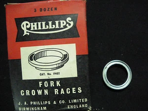 Vintage Bicycle Phillips Head fittings Fork Crown Races NOS - Picture 1 of 3