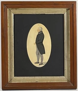 Listed UK Artist Richard Dighton (1795-1880) Gouache Portrait Of A Gentleman - Picture 1 of 5