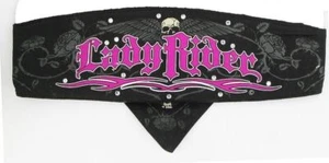 Biker Chop Top Lady Rider w/Rhinestons Doo Rag, Head Scarf, Wrap, Headband - Picture 1 of 2