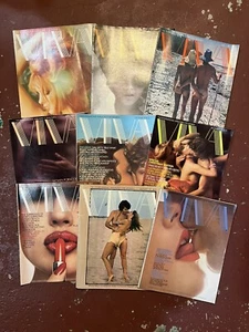 VINTAGE LOT OF 9 VIVA ADULT MAGAZINES FOR WOMEN 1970's nice shape - Picture 1 of 5