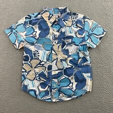 OLD NAVY Hawaiian Shirt YOUTH Boys XS Relaxed Fit Button Up Aloha Camp Cotton