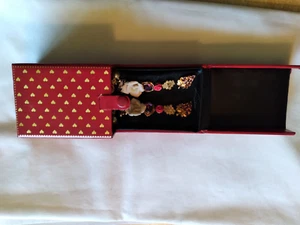 Earrings (12 pair) with red storage box with hearts - Picture 1 of 4