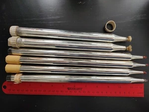1960s Mercury Glass Silver Taper Candles 10"-12" Tall Lot X6 Mid Century Modern - Picture 1 of 13
