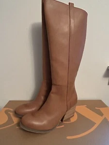 KORKS Kork Ease Harley Tall Riding Boots Tan w/Stacked Heel 8.5 NIB ~COMFY~ - Picture 1 of 7