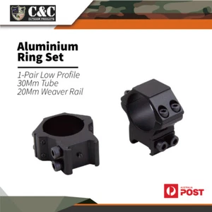 Ccop Alumn Rifle Scope Mount Rings 1-pair Low Profile 30mm Tube Weaver Rail - Picture 1 of 2