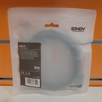 Cavo USB 2.0 Type A - Mini USB, 3 mt per Controller PS3 NUOVO SIGILLATO - Immagine 1 di 3