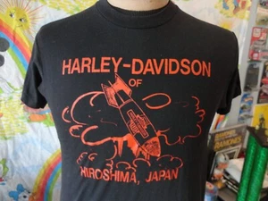 Vintage Harley Davidson Motorrad Hiroshima Japan T-Shirt M 70er 80er Biker - Bild 1 von 7