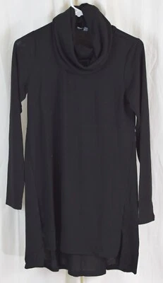Suéter Lisa Rinna Collection Para Mujer Tejido Capucha Cuello Alto Bajo Dobladillo Negro Talla 2XS Foto 1 de 3
