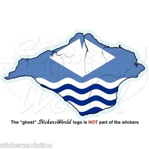 ISLE of WIGHT County Map-Flag England UK British Vinyl Bumper Sticker, Decal - Picture 1 of 1