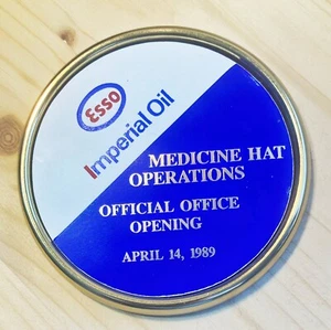 Vtg Imperial Oil Esso Coaster memorabilia Collectible Office Opening Alberta - Picture 1 of 3