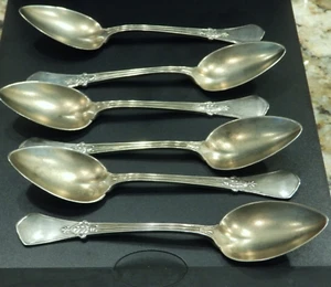 6 cucharas antiguas Gorham Sterling Swiss 4,25" fruta naranja Demitasse sin mono 80 g - Imagen 1 de 7
