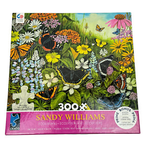 Ceaco Puzzles Sandy Williams Butterfly Garden 300 Piece Jigsaw Puzzle *COMPLETE*