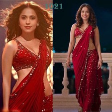 red saree with designer blouse